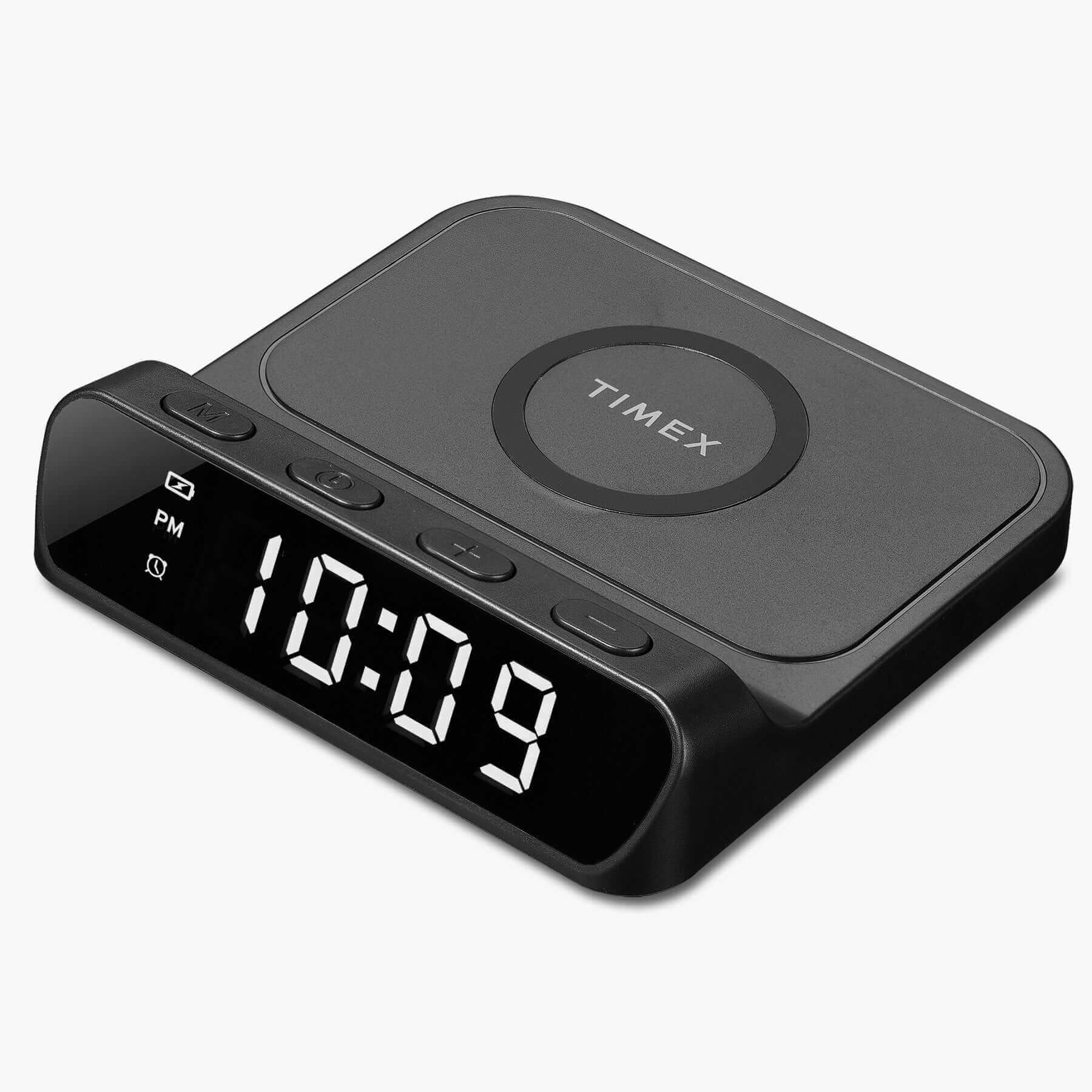Timex Alarm Clock with Wireless Charger for iPhone, Samsung, and AirPods - Black (TW14B) - Image 4